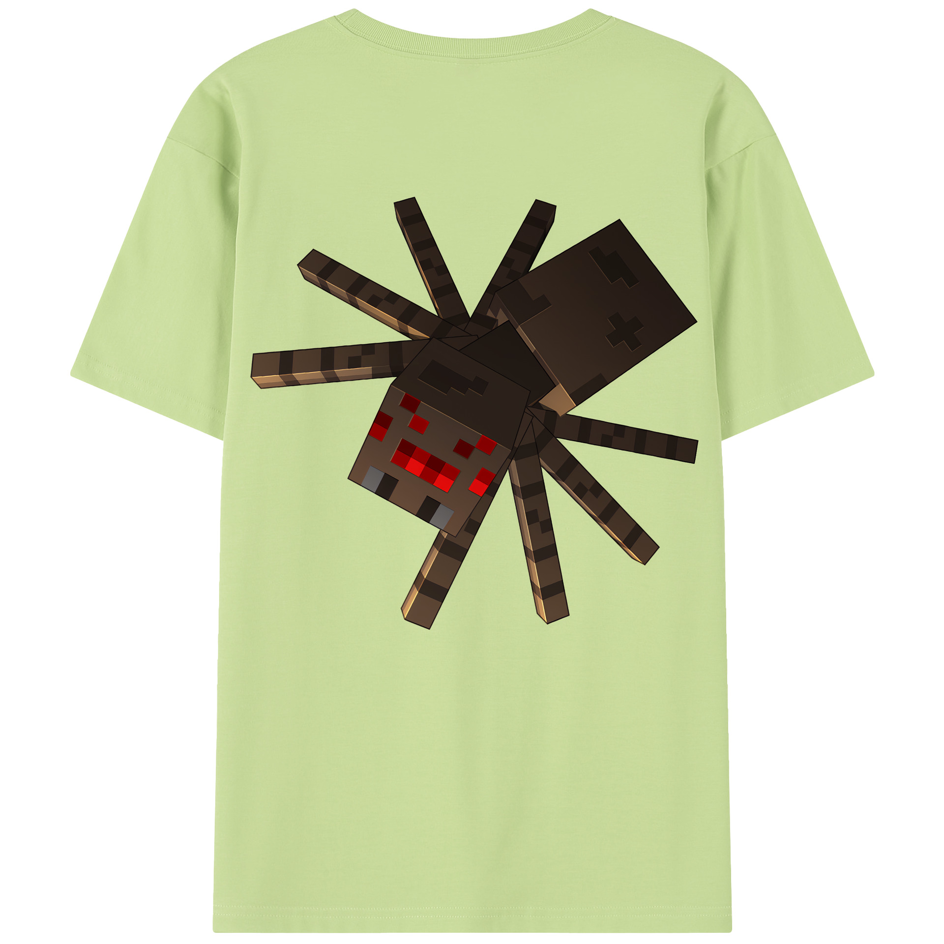 （画像用） マインクラフト ブロックの世界 Minecraft MC Block world 綿100％半袖Tシャツ（背面プリント）